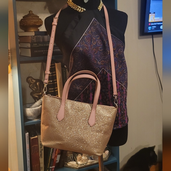 Kate Spade Gold and Pink Glitter Purse - Picture 3 of 14